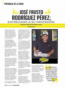 Fausto Rodríguez, La Mejor 98.3 FM de Villahermosa, Personaje De La Radio