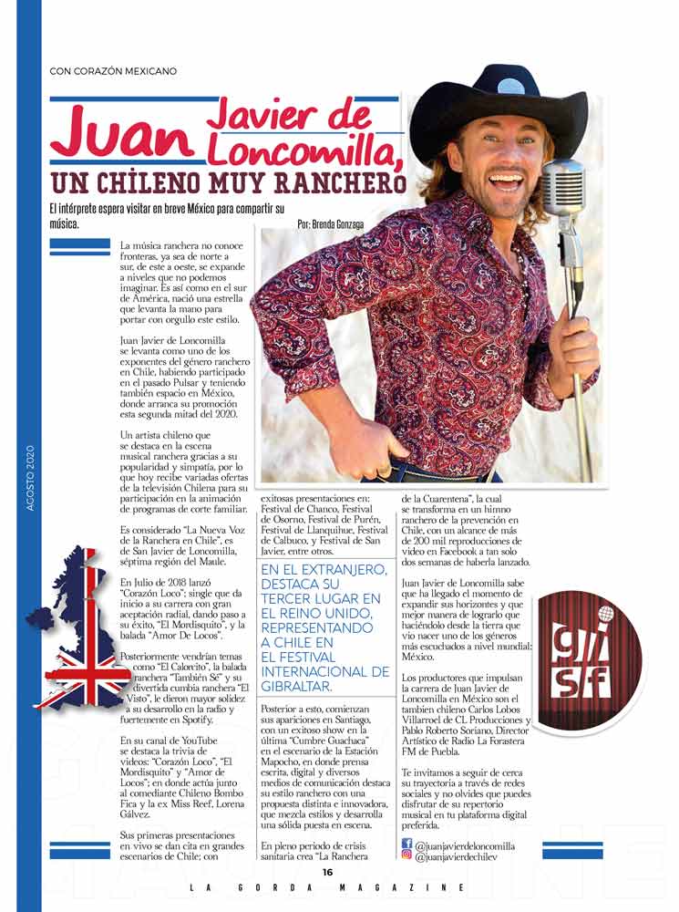 Juan Javier De Loncomilla, La Gorda Magazine