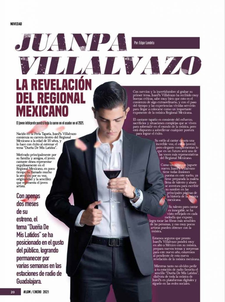 JuanPa Villalvazo, La Gorda Magazine Enero 2021
