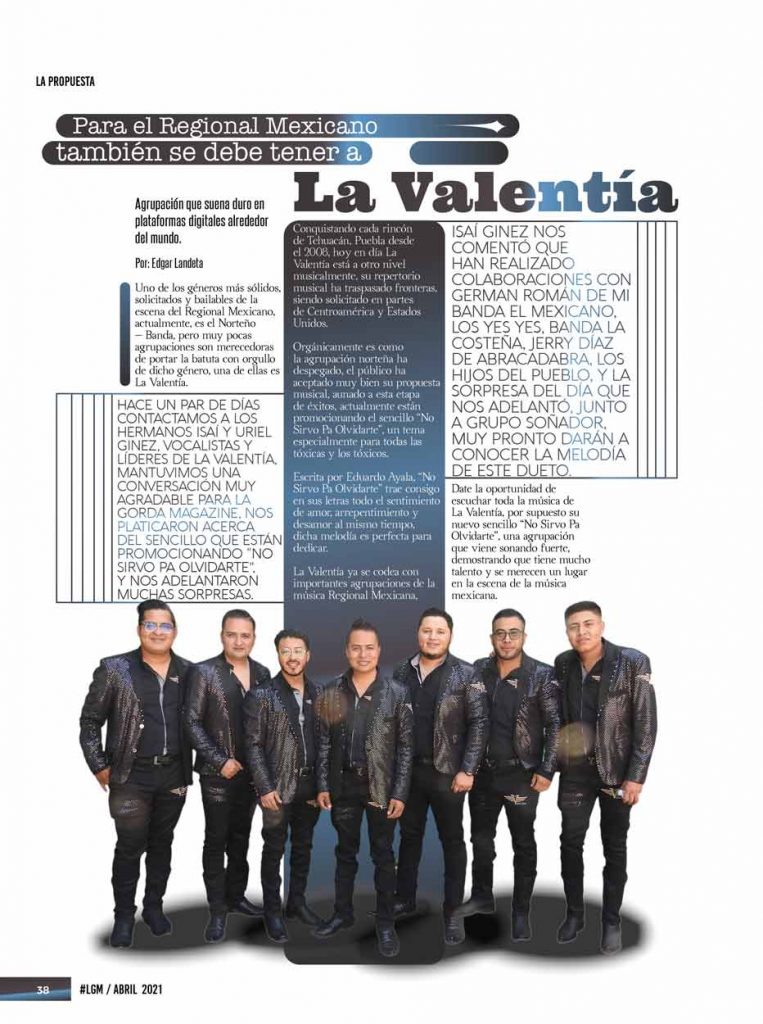 La Valentía, La Gorda Magazine Abril 2021