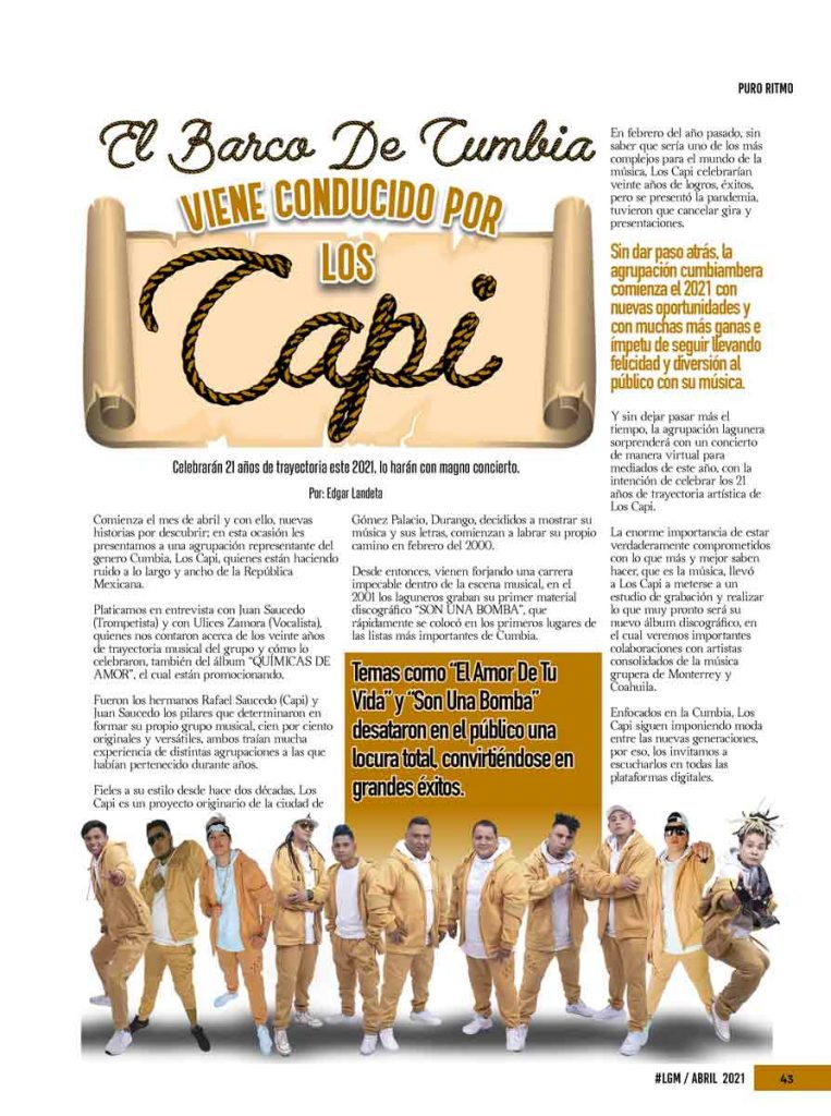 Los Capi, La Gorda Magazine Abril 2021