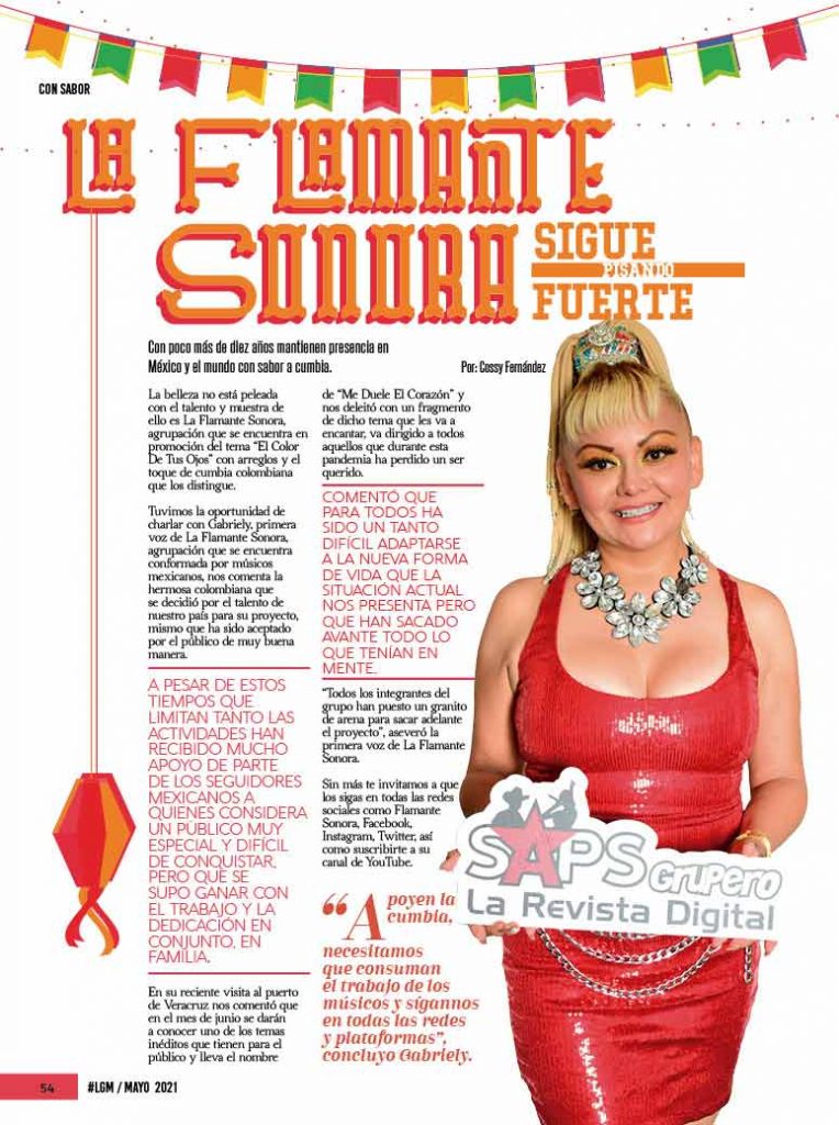 La Flamante Sonora, La Gorda Magazine Mayo 2021, contenido
