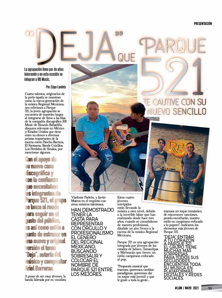 Parque 521, La Gorda Magazine Mayo 2021