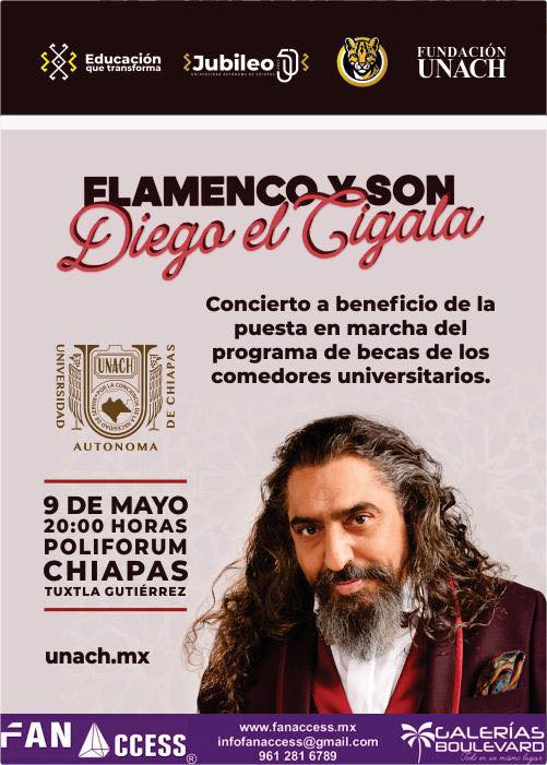 Diego El Cigala regresa a Chiapas